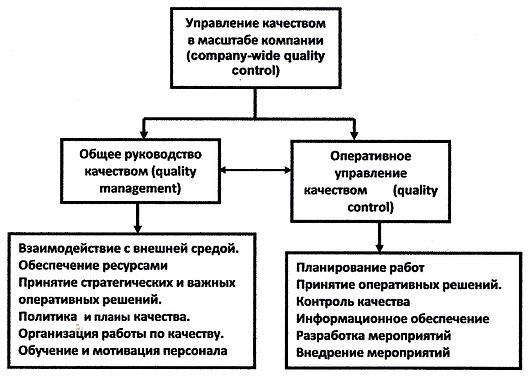 Структура и функции управления качеством в масштабе компании